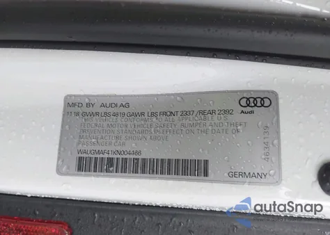 2019 Audi A4 40 Premium/40 Titanium Premium из США, поврежденный, VIN WAUGMAF41KN004466